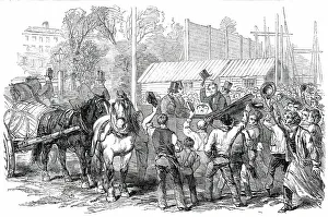 Visit of...Prince Albert to the Great Exhibition Building in Hyde Park... 1850. Creator: Unknown