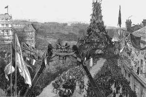 Dorset Prints: Visit of the Prince of Wales to Bournemouth; The Royal Procession passing under