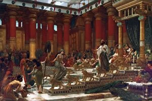 Visit Collection: The visit of the Queen of Sheba to King Solomon, 1890. Artist: Poynter, Edward John (1836-1919)