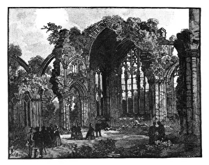 Melrose Prints: Visit of Queen Victoria to Melrose Abbey, Scotland, late 19th century