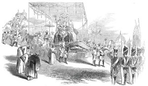Bowing Gallery: Visit of the Rajah of Travancore to Madras, 1845. Creator: Unknown