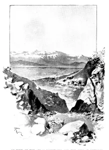 Morocco Prints: A Visit to Tafilet: in view of the Atlas Mountains and the city of Morocco