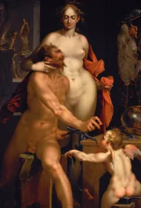 The Visit of Venus to Vulcan, c. 1610. Artist: Spranger, Bartholomeus (1546-1611) The Visit of Venus to Vulcan, c. 1610. Artist: Spranger, Bartholomeus (1546-1611)