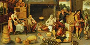 Busy Prints: Visit to the Wet Nurse, 1572. Creator: Marten van Cleve