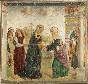Visitation Prints: The Visitation, Between 1520 and 1535. Creator: Marinoni, Bernardino (active 1490-1530)