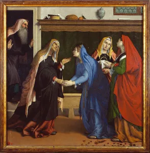 Visitation Prints: The Visitation, 1532. Creator: Lotto, Lorenzo (1480-1556)