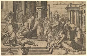 Cecchino Del Salviati Gallery: The Visitation, 1540-50. Creator: Giorgio Ghisi