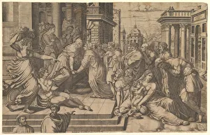 Visitation Prints: The Visitation, 1540-50. Creator: Giorgio Ghisi