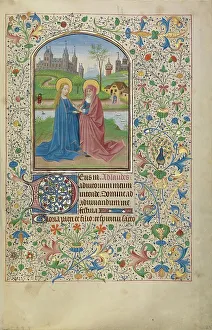 Visitation Prints: The Visitation; Arenberg Hours, early 1460s. Creator: Willem Vrelant