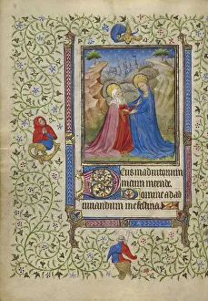 Visitation Prints: The Visitation; Book of Hours, about 1410. Creator: Unknown