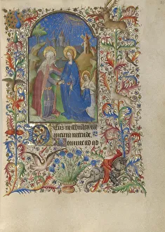 Visitation Prints: The Visitation; Book of Hours, about 1420. Creator: Unknown