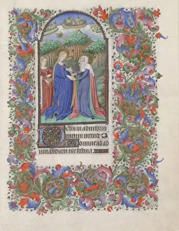Magnificat Prints: The Visitation (Book of Hours), 1440-1460. Artist: Bedford Master (active 1405-1465)
