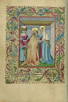 Visitation Prints: The Visitation; Book of Hours, about 1460. Creator: Unknown