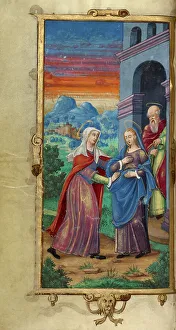 Visitation Prints: The Visitation; Book of Hours, 1544. Creator: Unknown