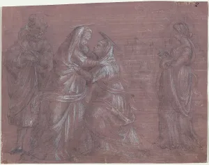 Visitation Prints: The Visitation, c. 1520. Creator: Unknown