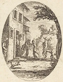 Greeting Gallery: The Visitation, c. 1631. Creator: Jacques Callot