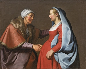 Cousin Prints: The Visitation (Luke 1:39-42), c1629-1633. Creator: Lambert Jacobsz
