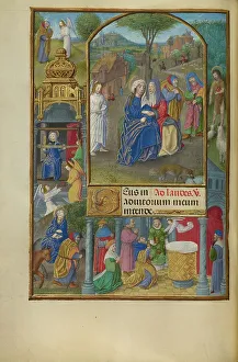 Magi Prints: The Visitation; Spinola Hours, about 1510-1520. Creator: Master of the Dresden Prayer Book