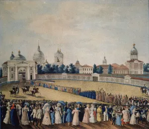 Petersburg Prints: Visitation of Tsar Alexander I in the Alexander Nevsky Monastery