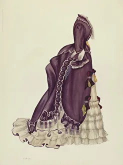 Lace Trim Prints: Visiting Dress, 1935/1942. Creator: Eleanor Ruelos