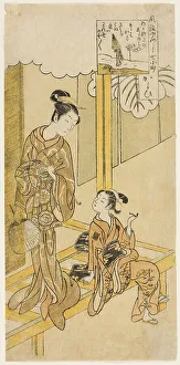 Harunobu Prints: Visiting (Kayoi), from the series The Seven Fashionable Aspects of Komachi (Furyu)