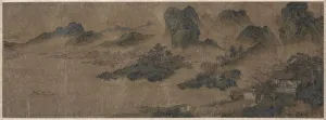 After Prints: Visiting an Old Friend in the Spring Mountains, 1300s. Creator: Unknown