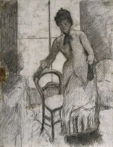 The Visitor (recto), c. 1881. Creator: Mary Cassatt (American, 1844-1926)