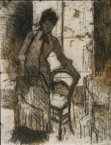 The Visitor (verso), c. 1881. Creator: Mary Cassatt (American, 1844-1926)