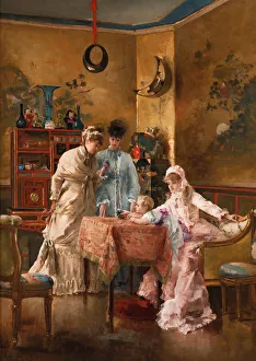 Stylish Collection: The Visitors, 1881. Creator: Stevens, Alfred (1823-1906)