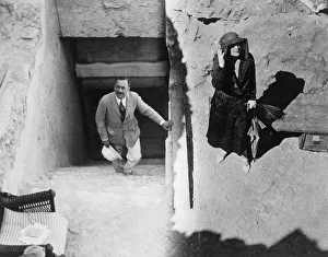 Visitors to the Tomb of Tutankhamun, Valley of the Kings, Egypt, 1923