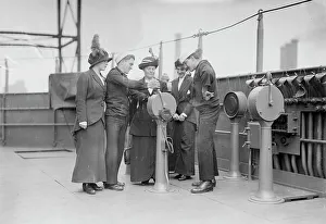 Us Navy Prints: Visitors on USS Washington, between c1910 and c1915. Creator: Bain News Service