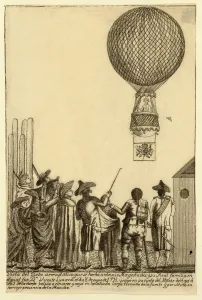 Vista del globo aereostatico que se hecho ante sus magesta des y su real familia