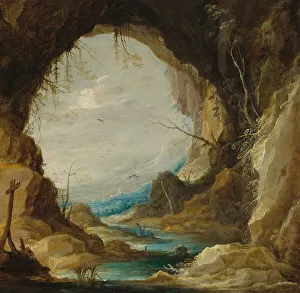 Grotto Prints: Vista from a Grotto, early 1630s. Creator: David Teniers II