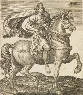 Bruyn Gallery: A Vitellius from Twelve Caesars on Horseback, c1565-1587. Creator: Abraham de Bruyn