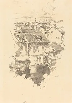 Ille Et Vilaine Prints: Vitre: The Canal, 1893. Creator: James Abbott McNeill Whistler