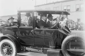 Chauffeur Prints: Viviani arrives, between c1915 and c1920. Creator: Bain News Service