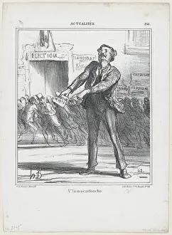 Play On Words Prints: V'la ma cartouche, 1869. Creator: Honore Daumier