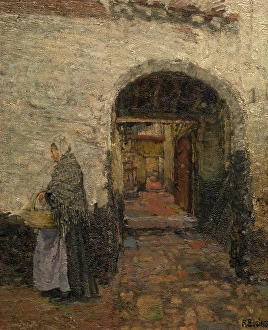 Alley Prints: The Vlaaikensgang in Antwerp, c1900-1920s. Creator: Rene Bosiers