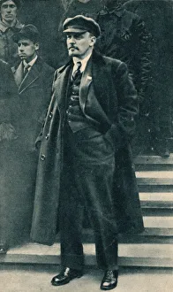 May Day Prints: Vladimir Ilich Lenin, Russian Bolshevik leader, Moscow, Russia, 1 May, 1919