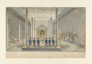 Vereenigde Oostindische Compagnie Prints: VOC Delegation at An Audience With The King of Kandy