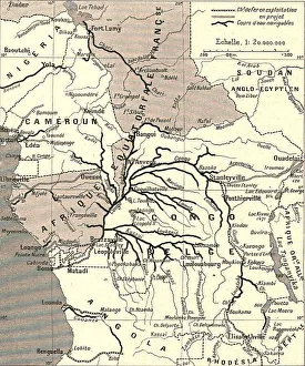 Congo Africa Prints: Voies de communication du bassin du Congo; L'Ouest Africain, 1914. Creator: Unknown