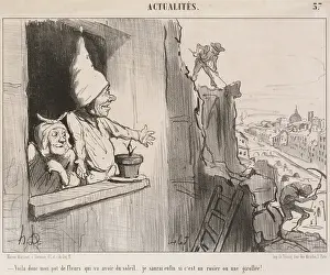 Pickaxe Prints: Voila donc mon pot de fleurs qui va avoir du soleil... 1852. Creator: Honore Daumier