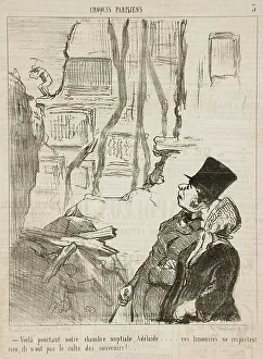Remembering Prints: Voilà pourtant notre chambre nuptiale.. 1853. Creator: Honore Daumier
