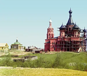 Scaffolding Prints: Volgoverkhove Monastery for women; Cathedral of the Transfiguration of Our Lord under