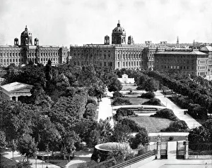 Volksgarten and Theseum, Vienna, Austria, 1893. Artist: John L Stoddard