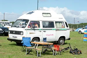 Camping Prints: Volkswagen camper van at V Dub Island event, Isle of Wight 2013