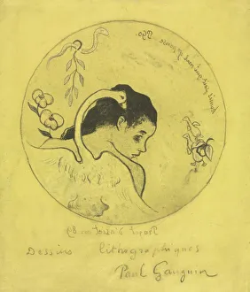 Zincograph Prints: Volpini Suite: Design for a Plate: Leda and the Swan (Projet dAssiette: Leda et le Cygne)