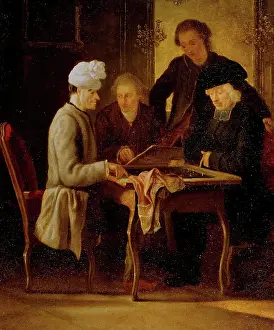 Jean Prints: Voltaire at a Chess Table, 1772. Creator: Jean Huber