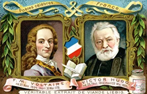 Siegfried Marcus Gallery: Voltaire and Victor Hugo, c1900