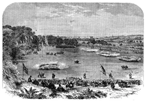 Mock Battle Prints: Volunteer fete at Crown, Point, near Norwich: the Review, 1862. Creator: Unknown